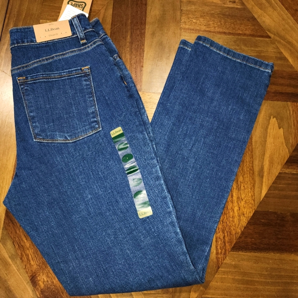 L.L. Bean Classic Fit Straight Blue Denim Jean, 6 Reg, Women's, LL Bean